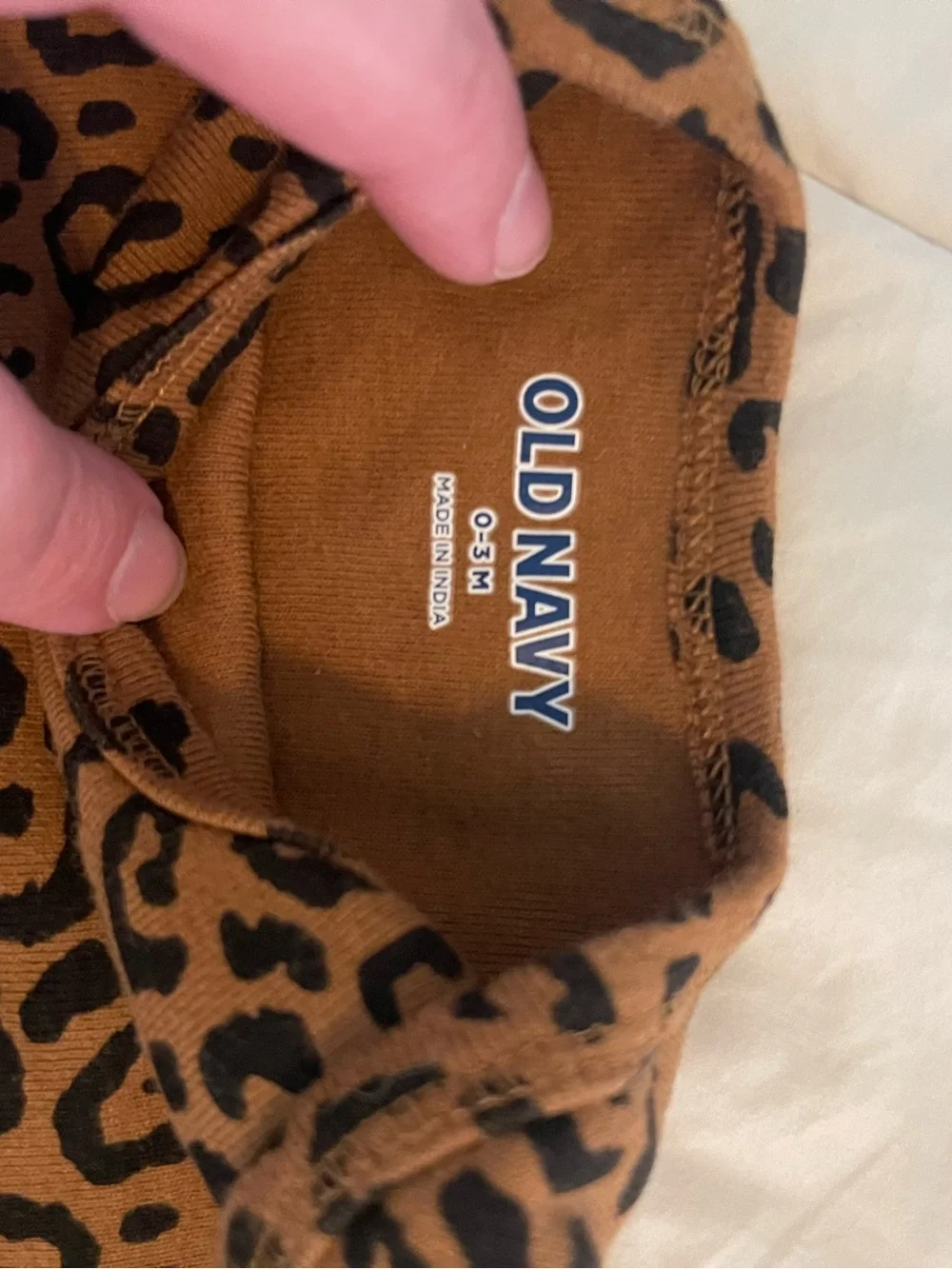 Old Navy Leopard-Print Long Sleeve Bodysuit in Brown and Black